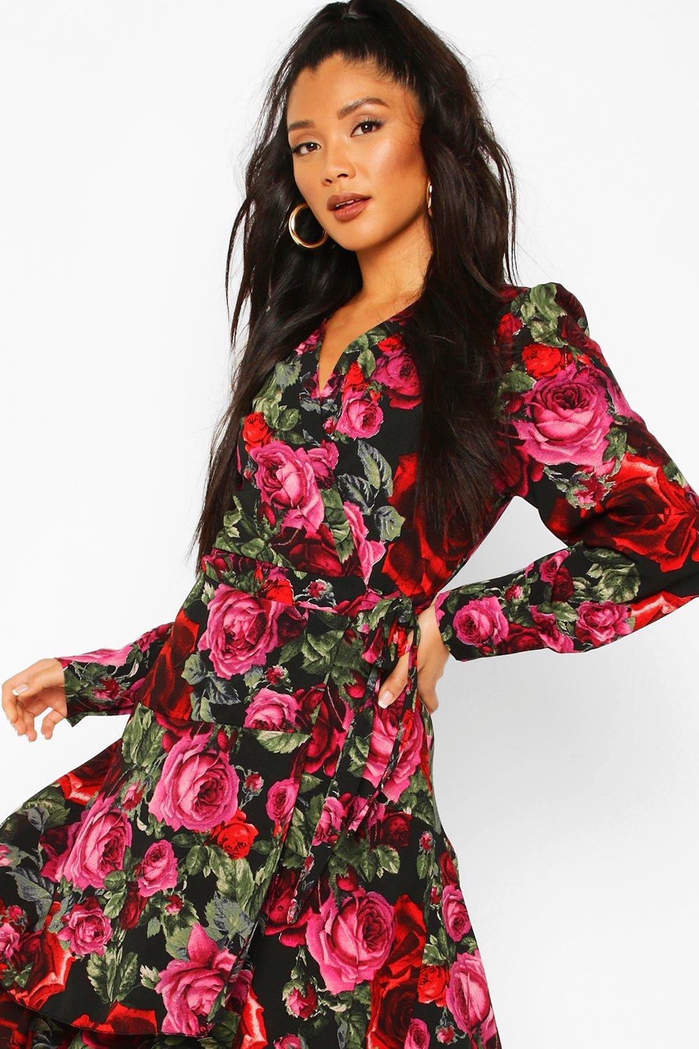 Rose shop sleeve dress