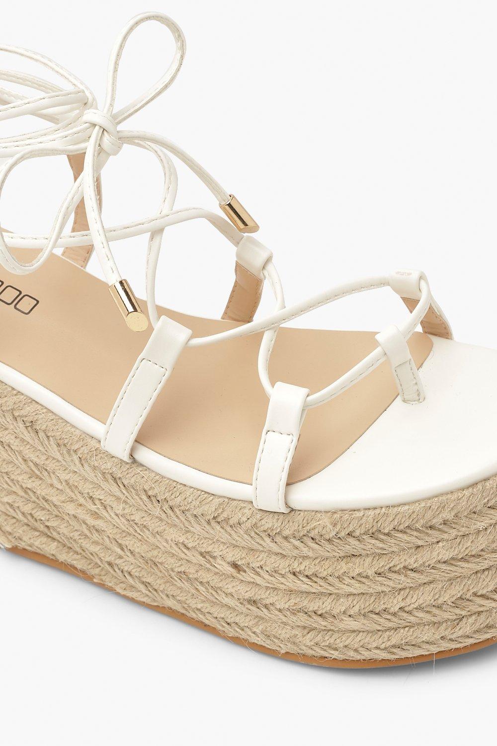 white strappy espadrilles