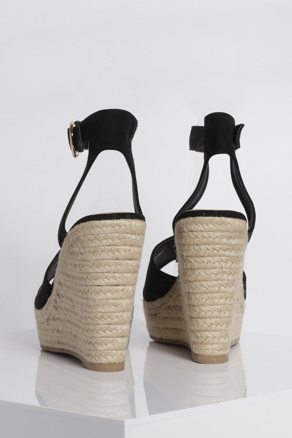 Espadrille wedges discount open toe black