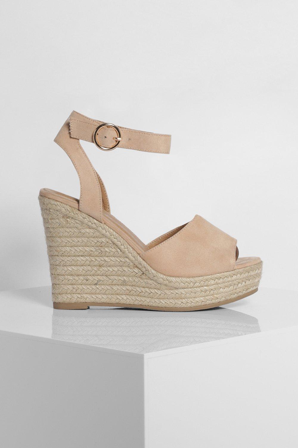 Women's Peep Toe Espadrille Wedges