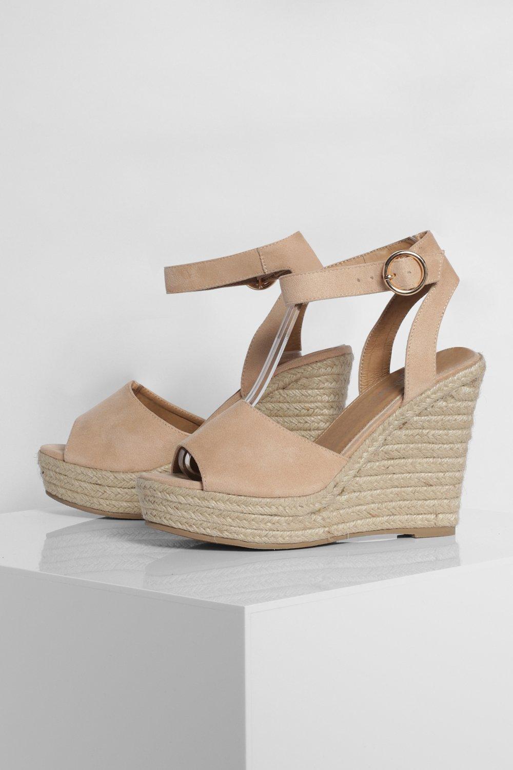 Women's Peep Toe Espadrille Wedges