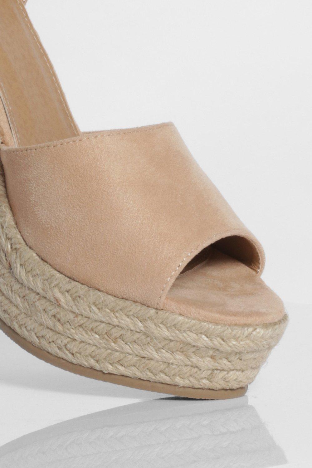 Platform peep toe 2025 espadrille sandals