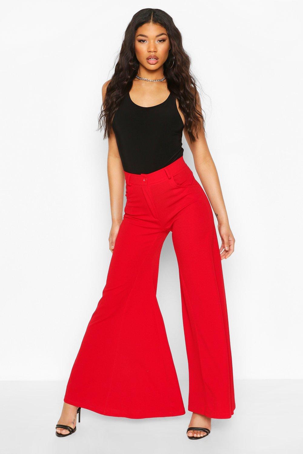 wide flared trousers