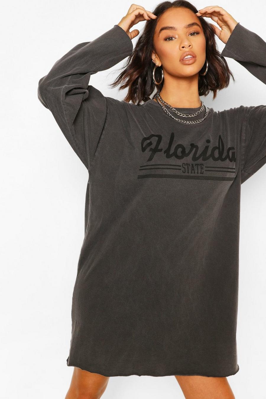 Langärmeliges T-Shirt-Kleid mit „Florida State“-Print image number 1
