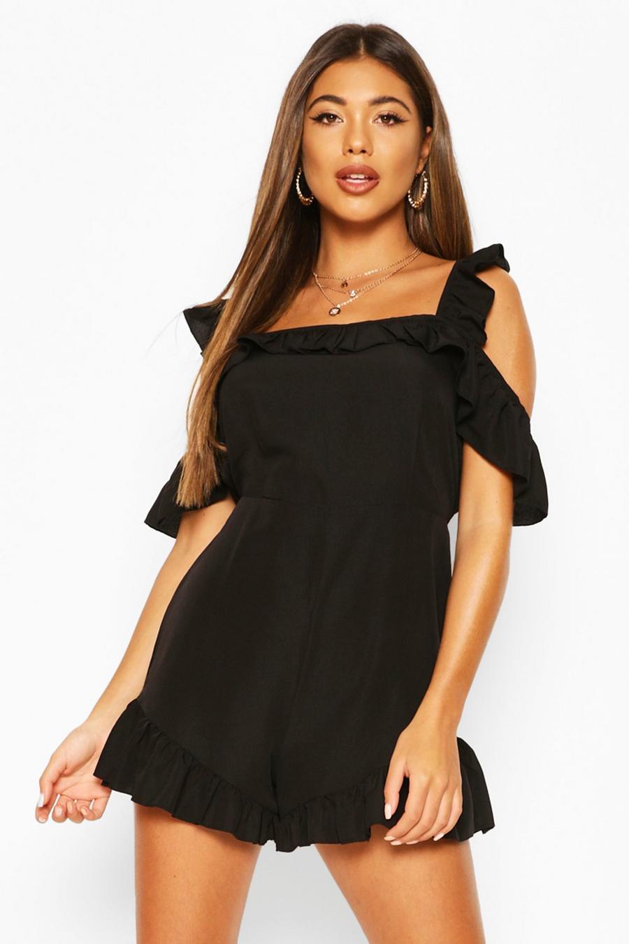 Ruffle Strap Woven Playsuit image number 1