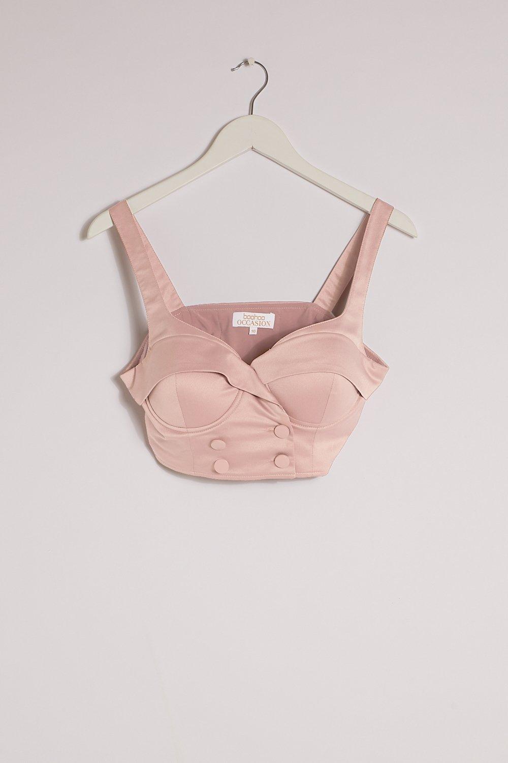 Boohoo Occasion Cupped Double Breasted Bralette