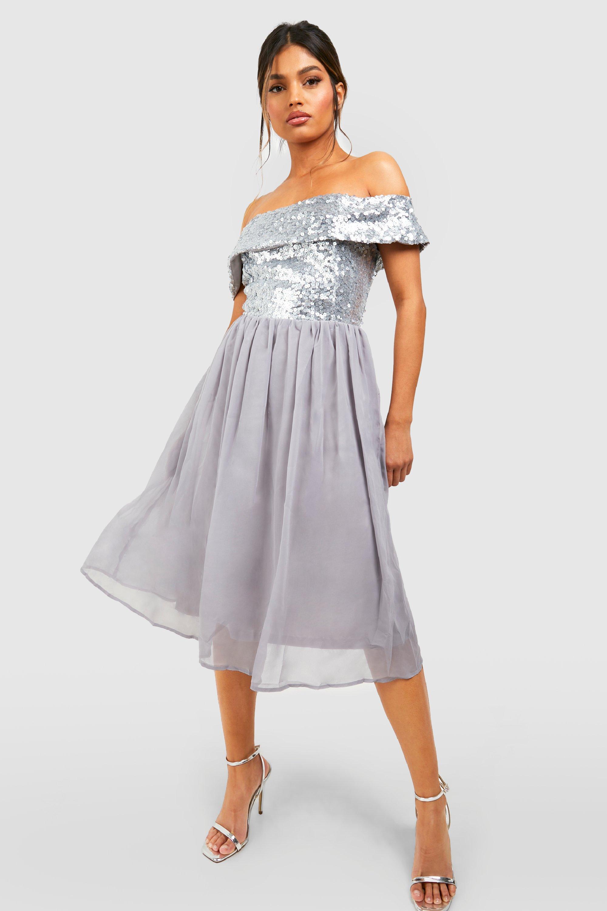 Silver sequin clearance bridesmaid dresses uk