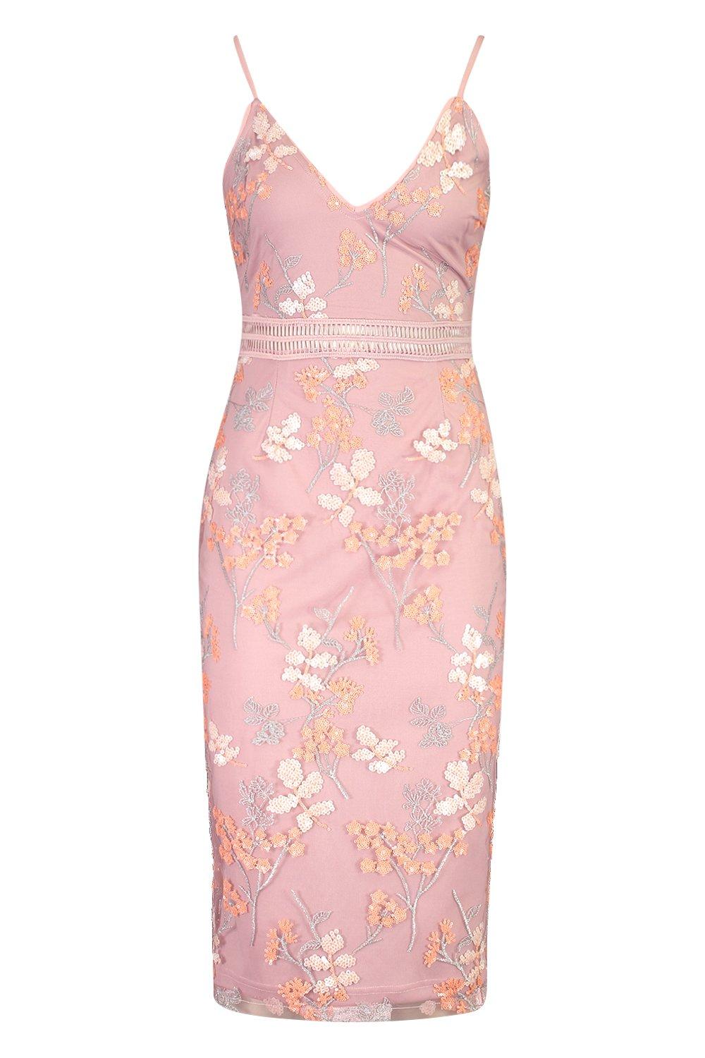 pink midi occasion dress