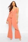 Apricot Boohoo Occasion Tailored Flare Trouser