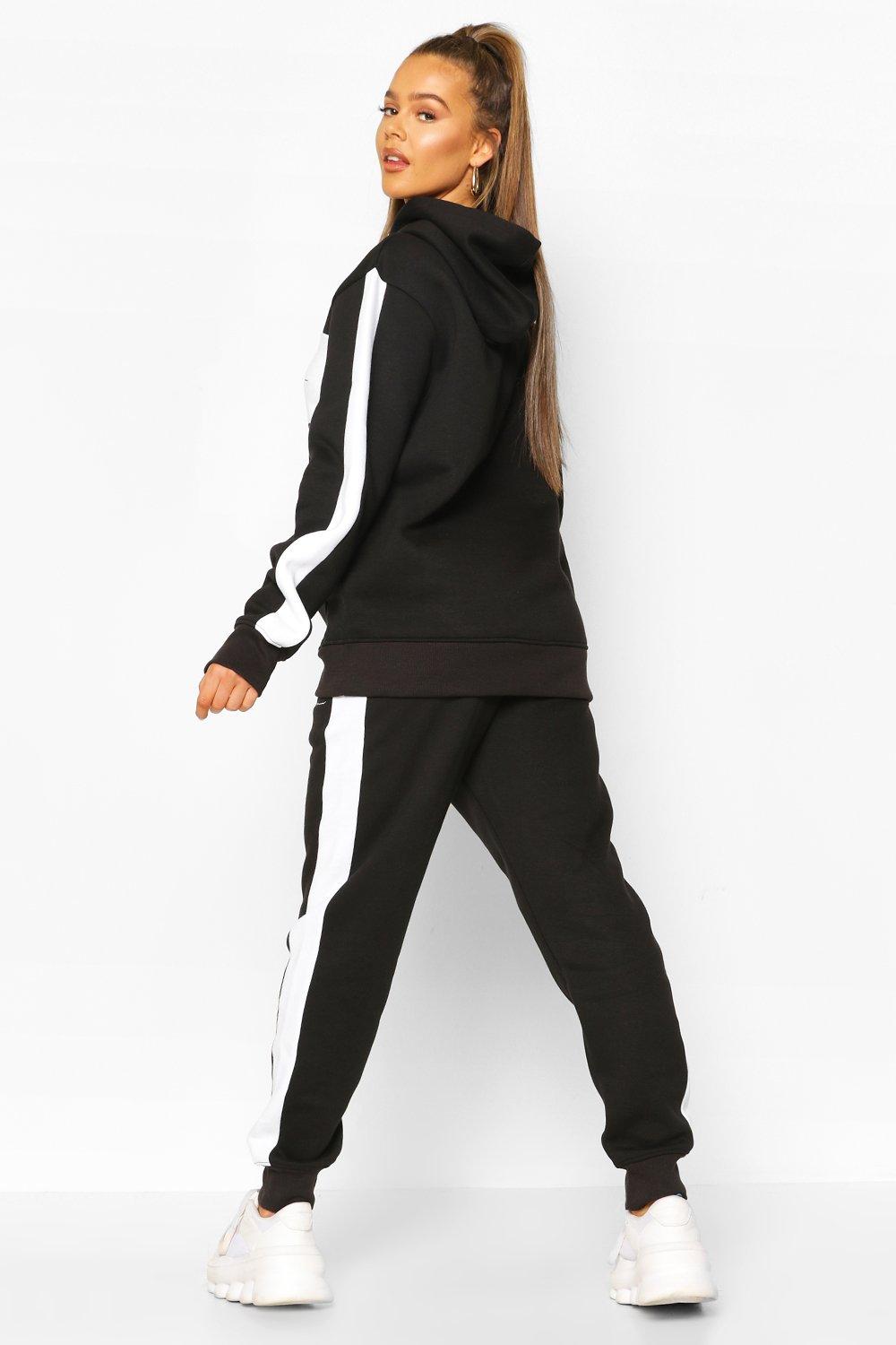 Womens stripe hot sale tracksuit