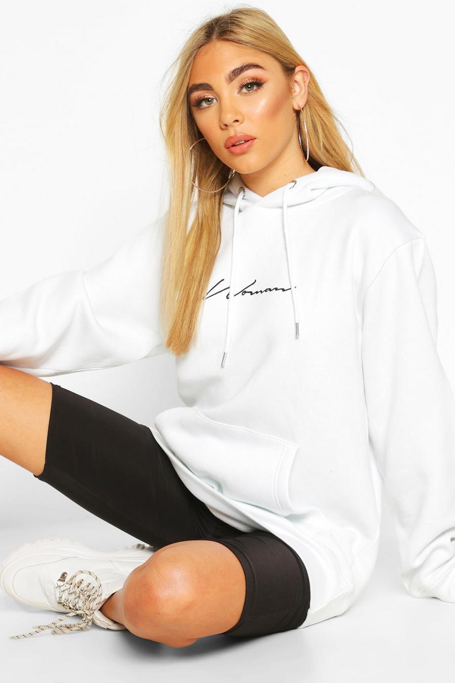 White Woman Signature Oversize hoodie image number 1