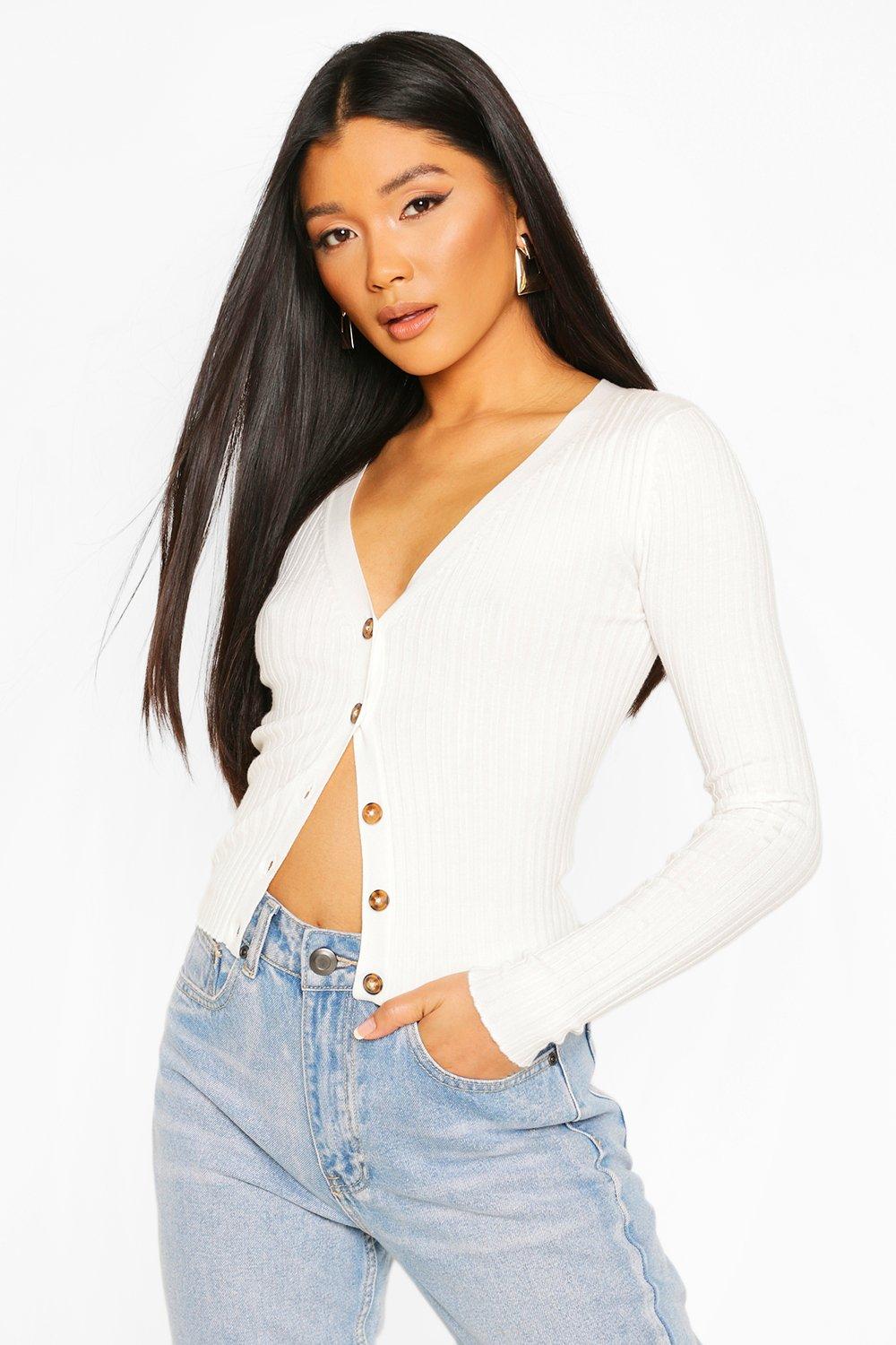 Skinny rib cardigan hotsell