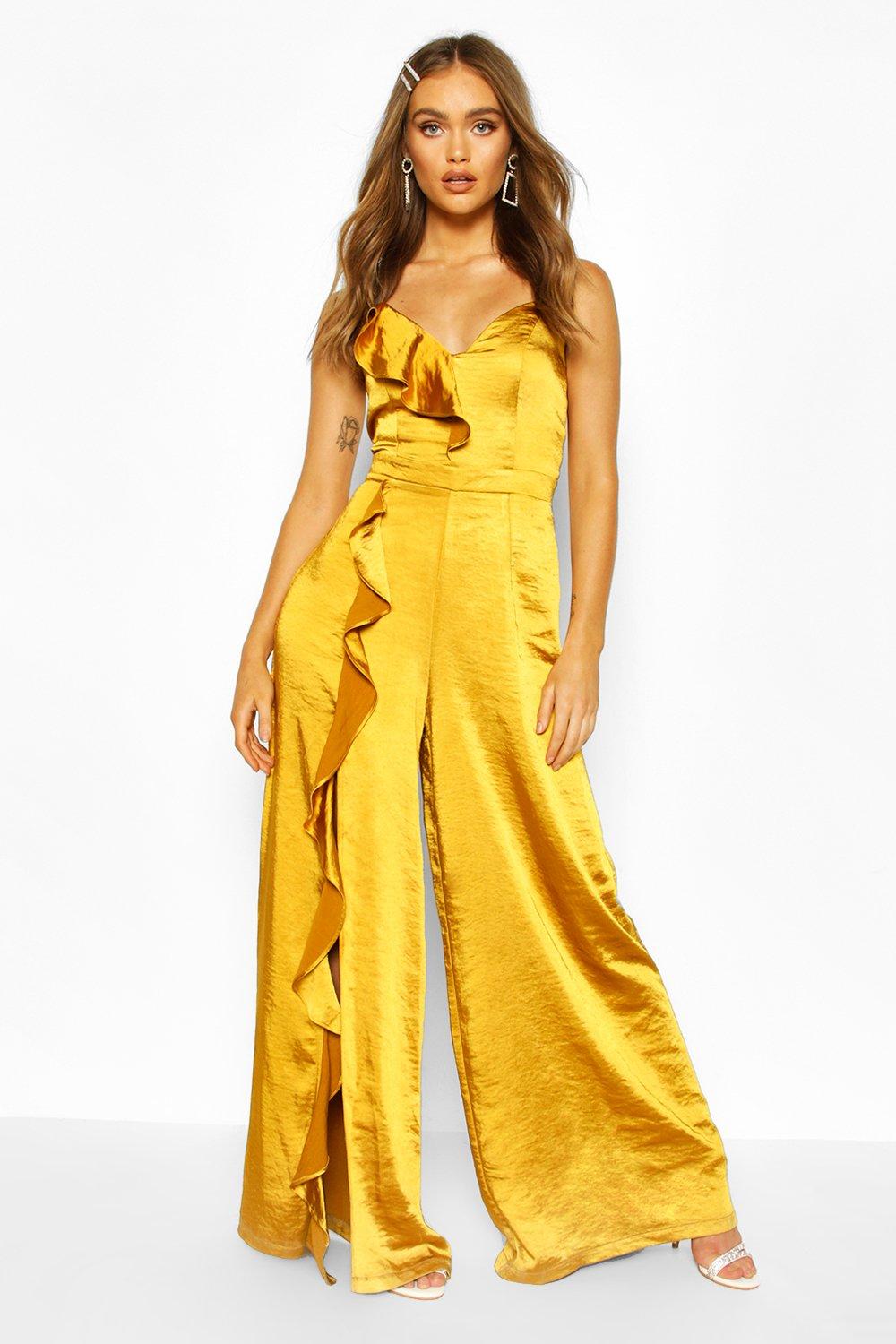 boohoo yellow jumpsuit