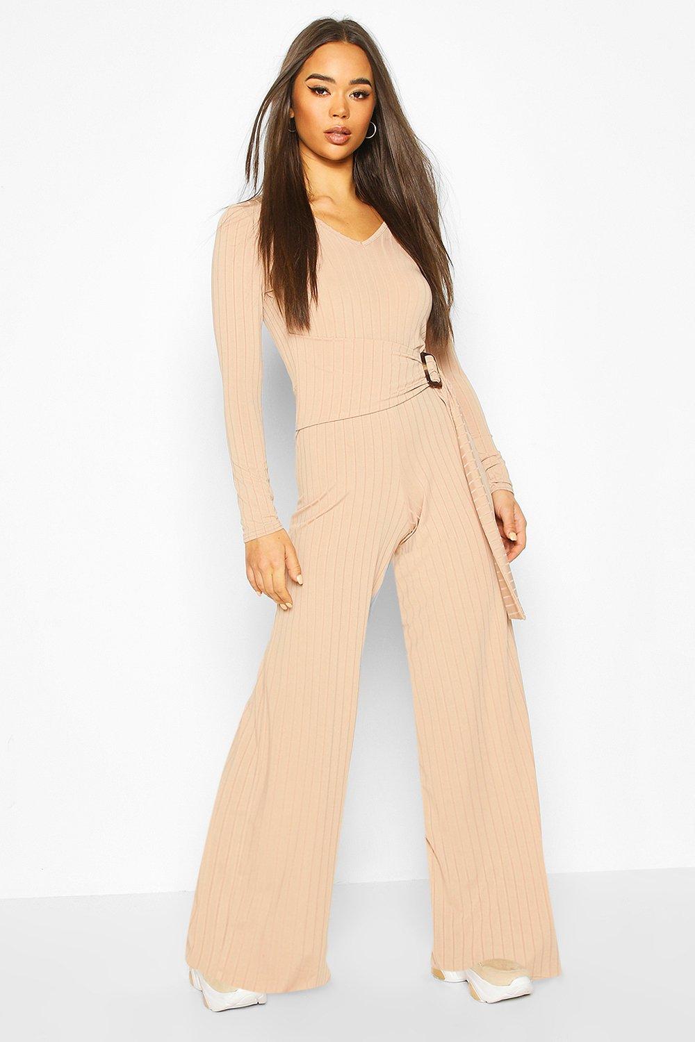 boohoo long sleeve jumpsuit