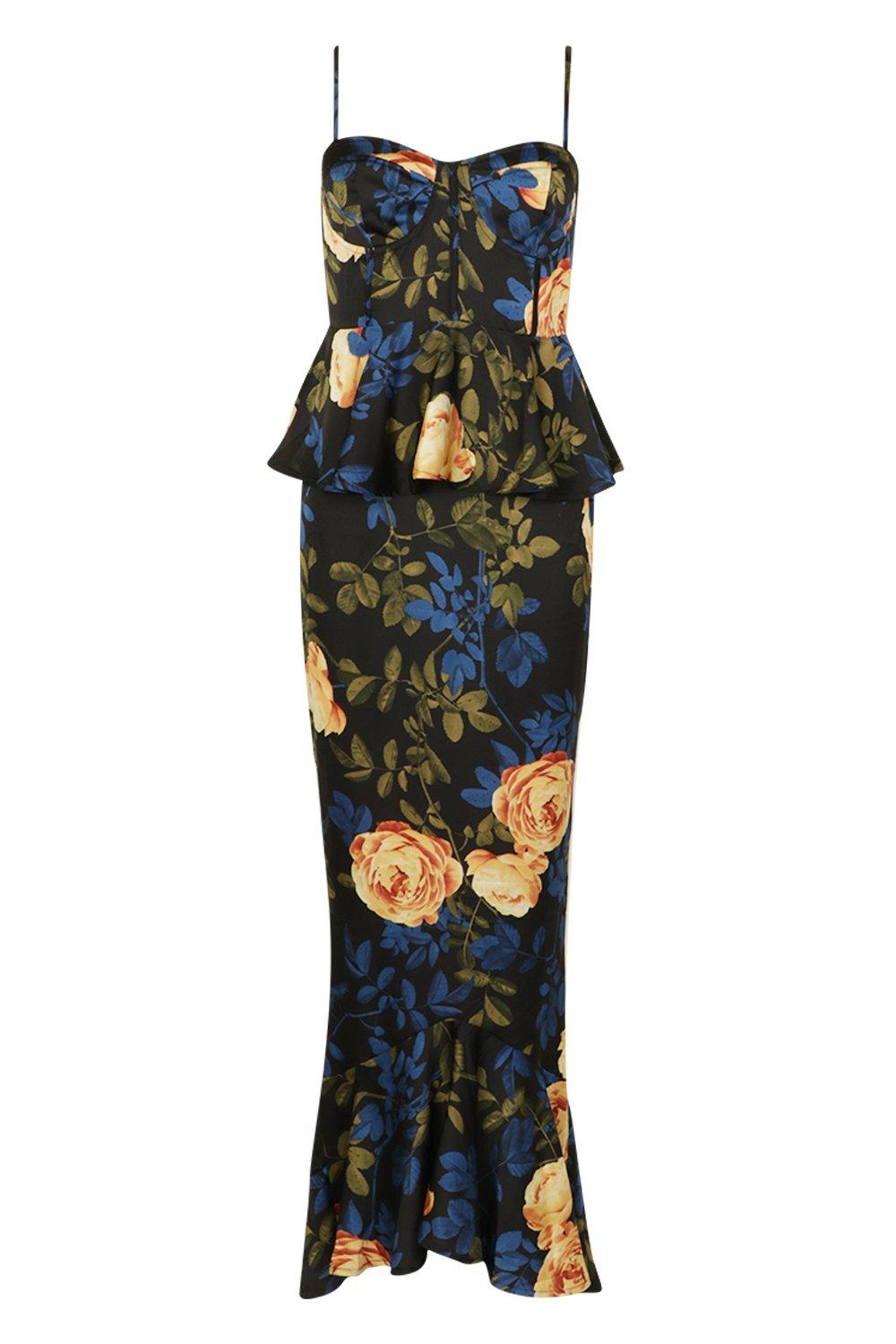 peplum maxi dress uk
