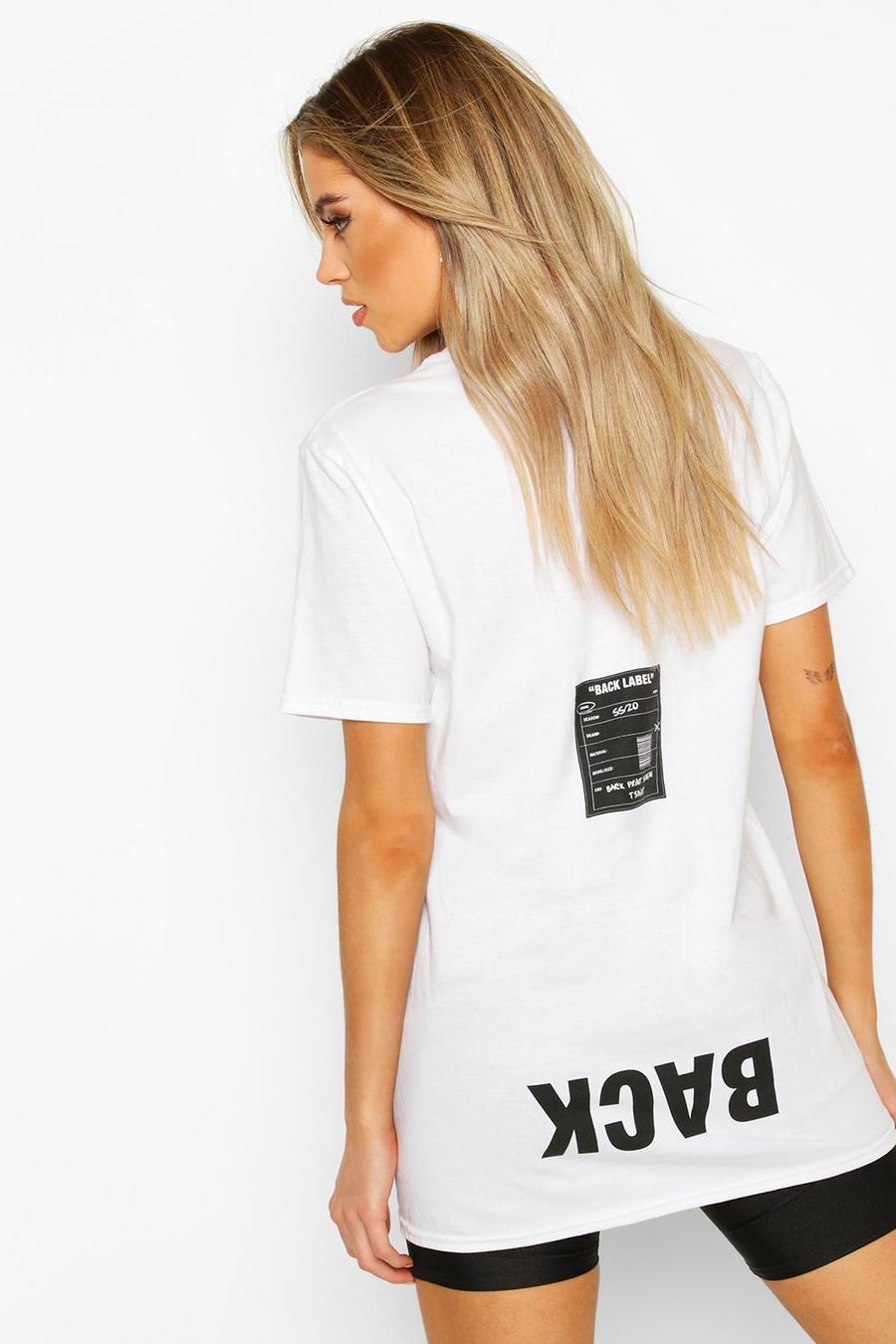 Oversized T-Shirt mit Print auf dem Rücken, Schwarz image number 1
