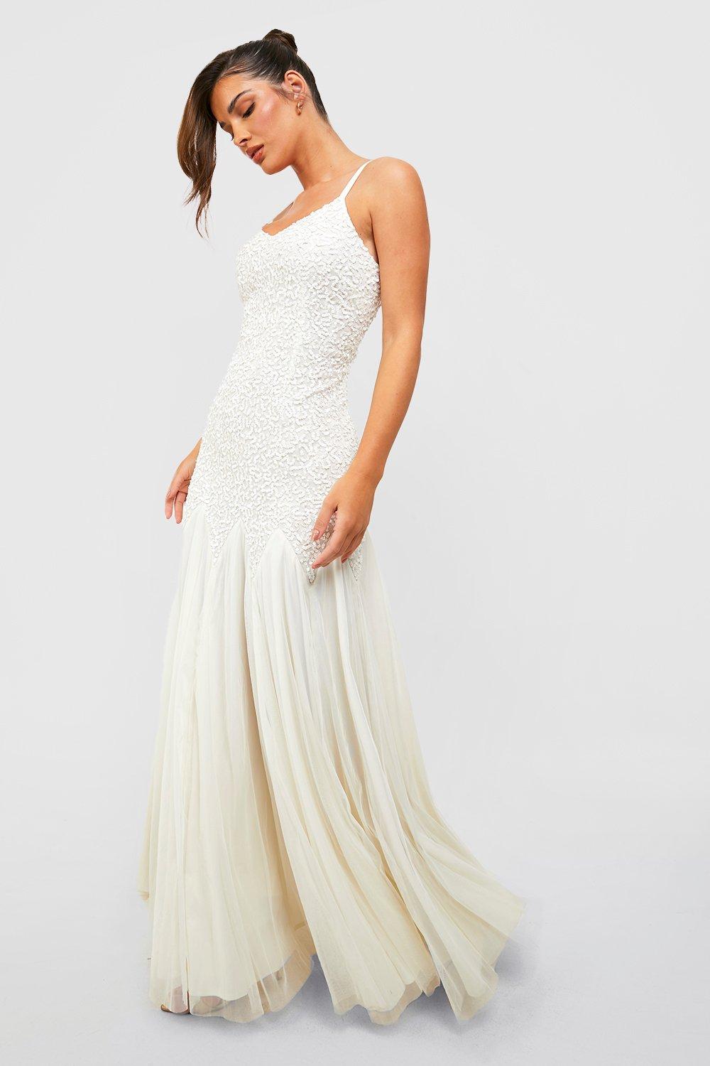 Boohoo 2025 ivory dress