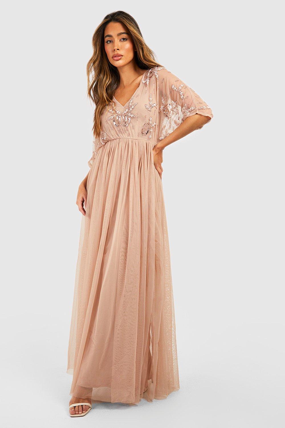 Boohoo embellished maxi discount dress