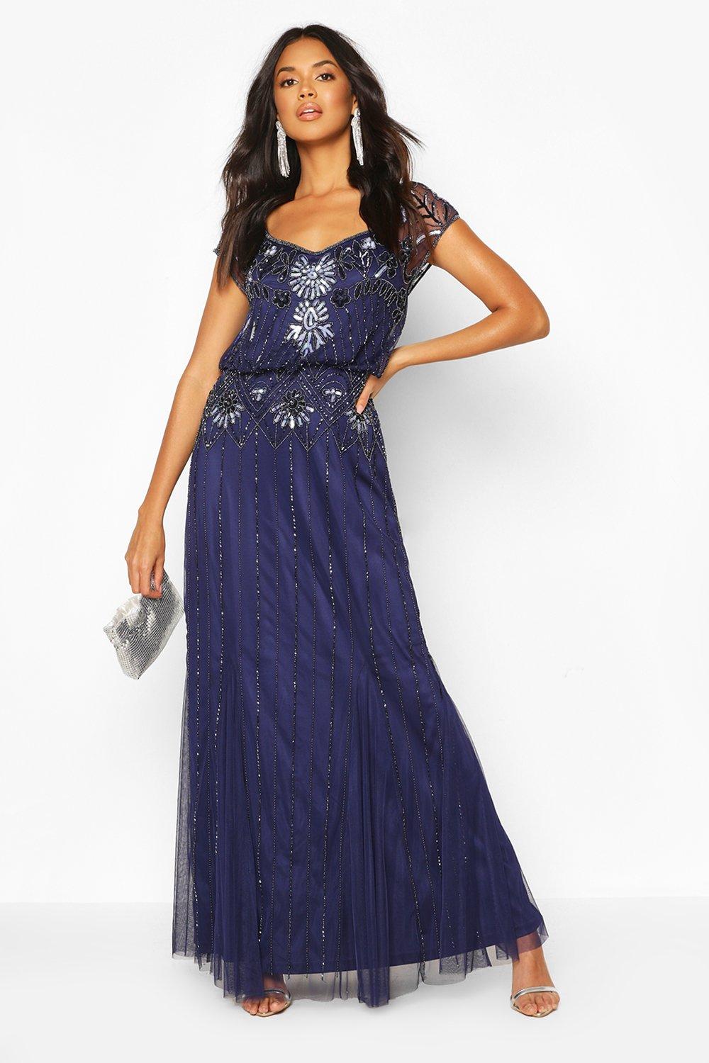 boohoo embellished maxi dress