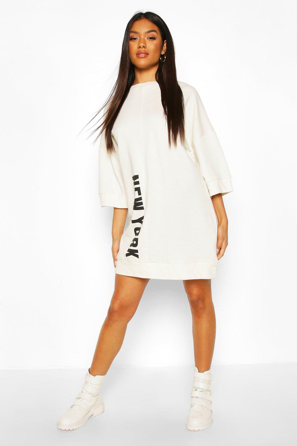 boohoo sweatshirt dress