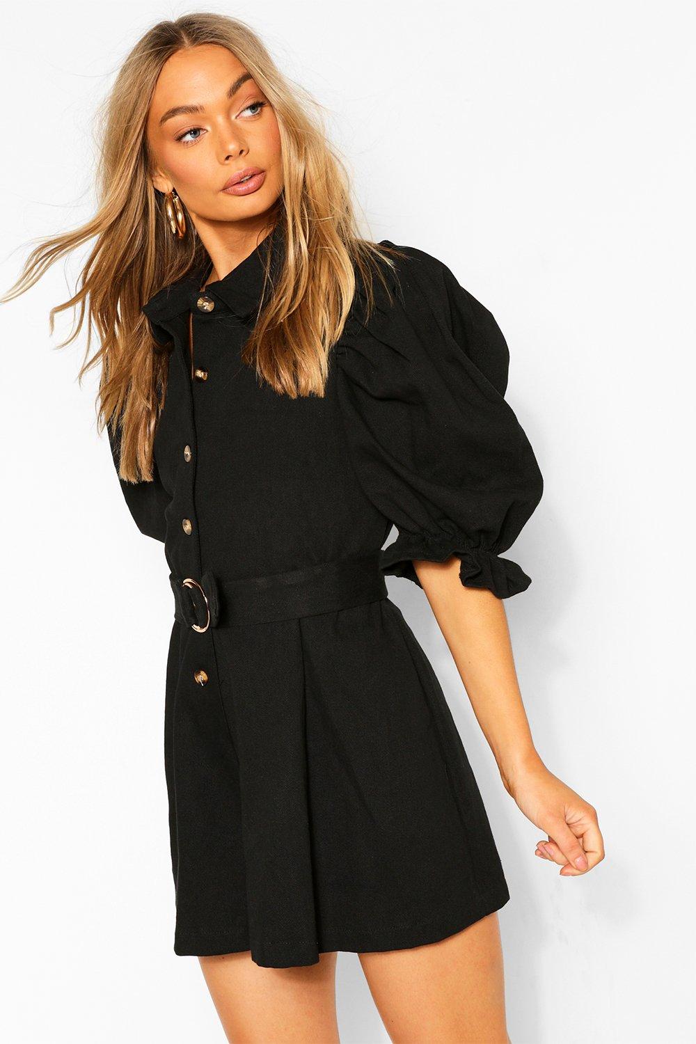 puff sleeve playsuit