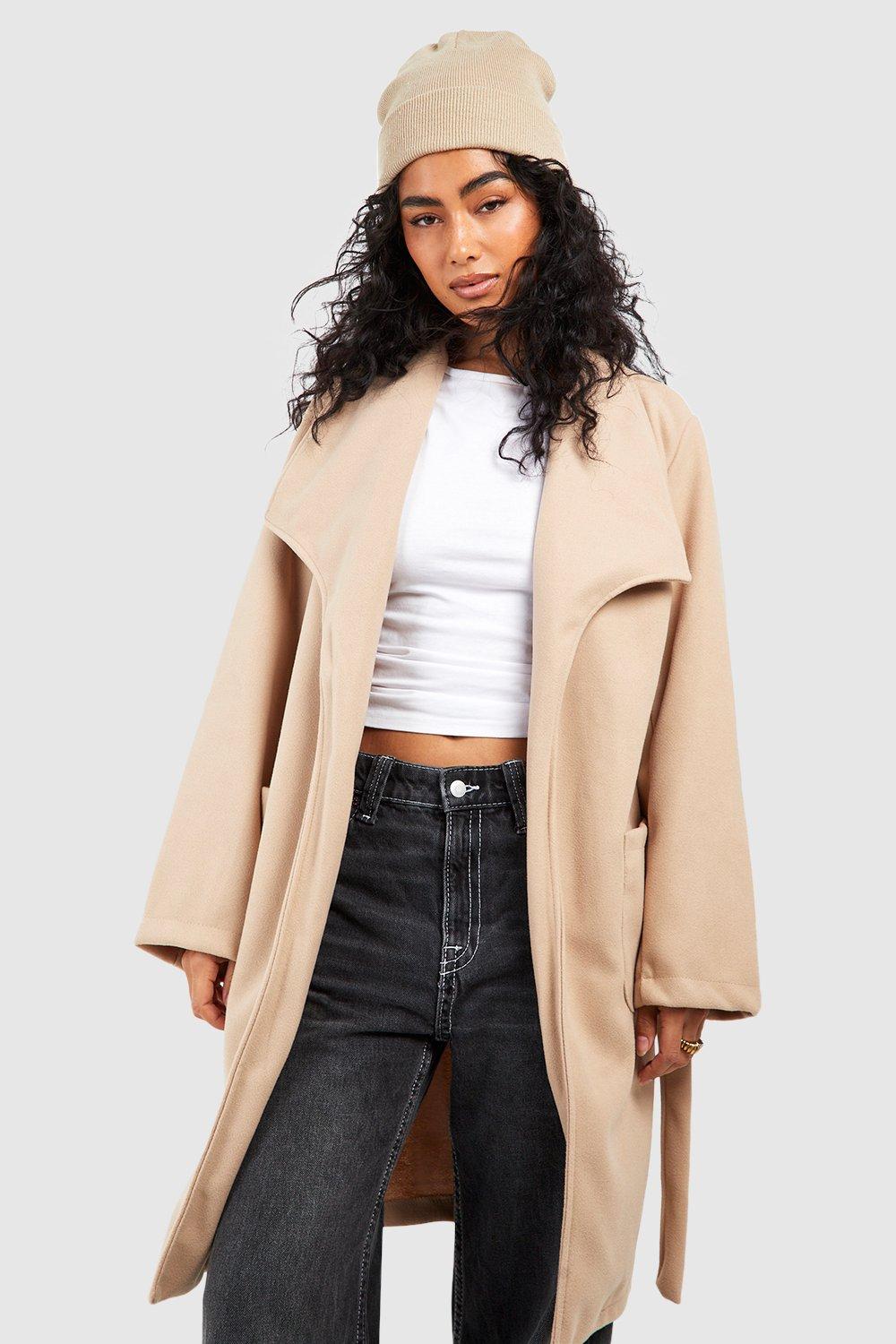 Wide collar coat on sale womens