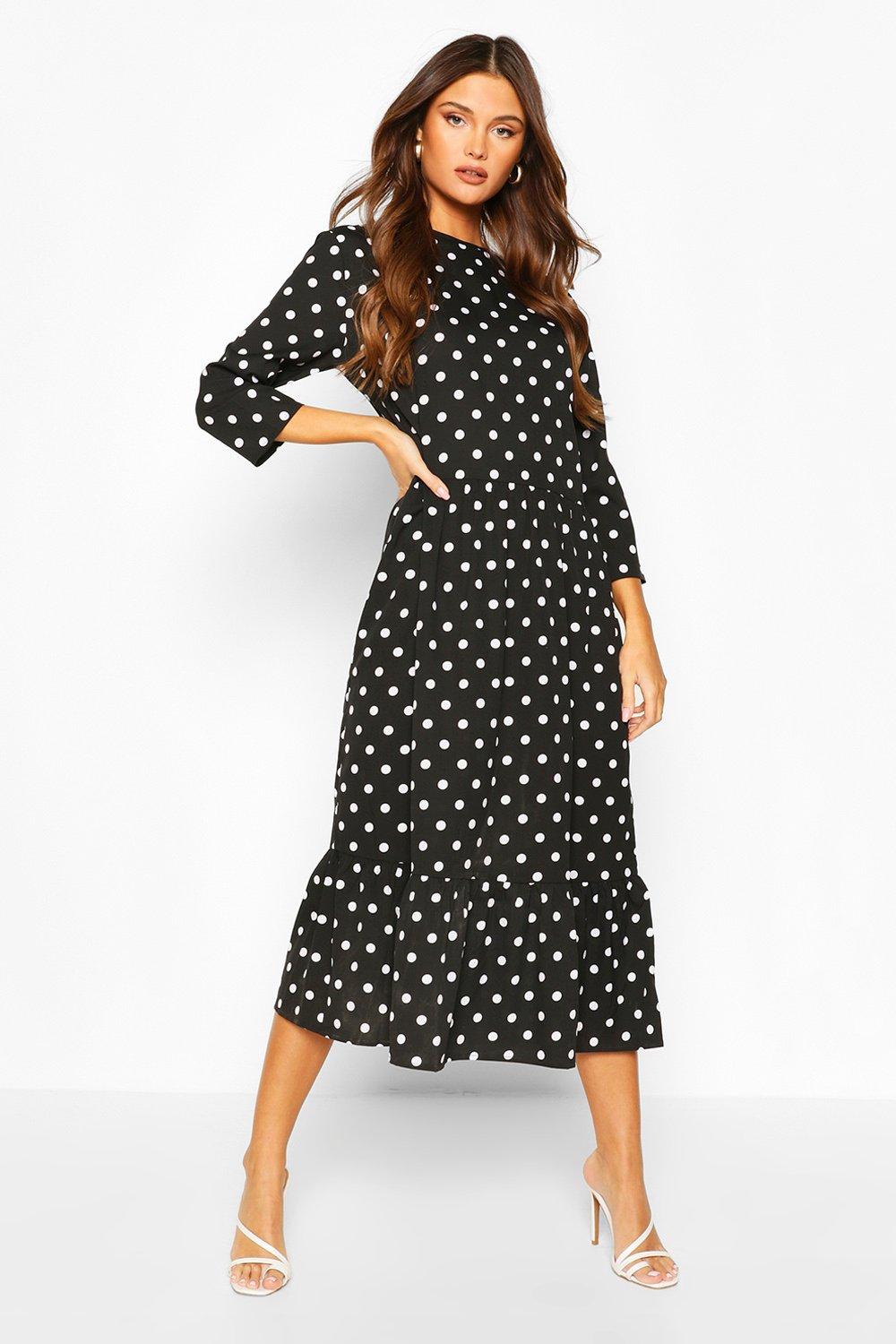 black bardot swing dress