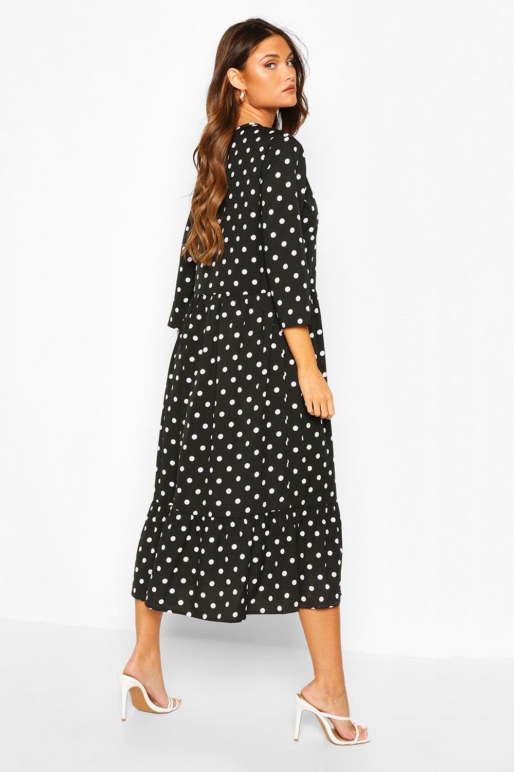 oversized polka dot dress
