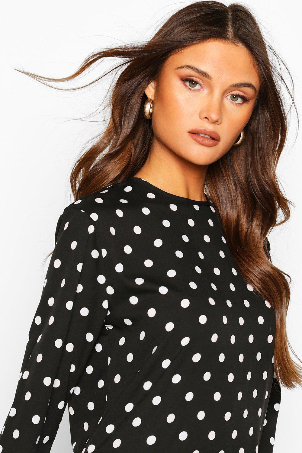oversized polka dot dress