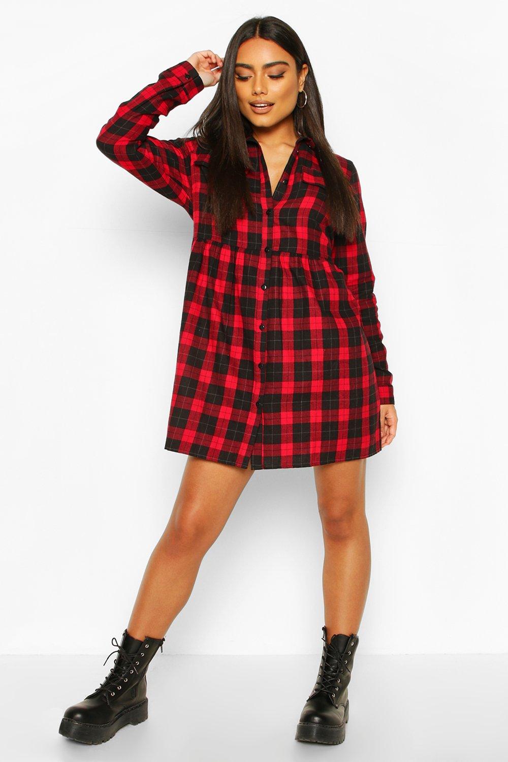 checked tartan dress