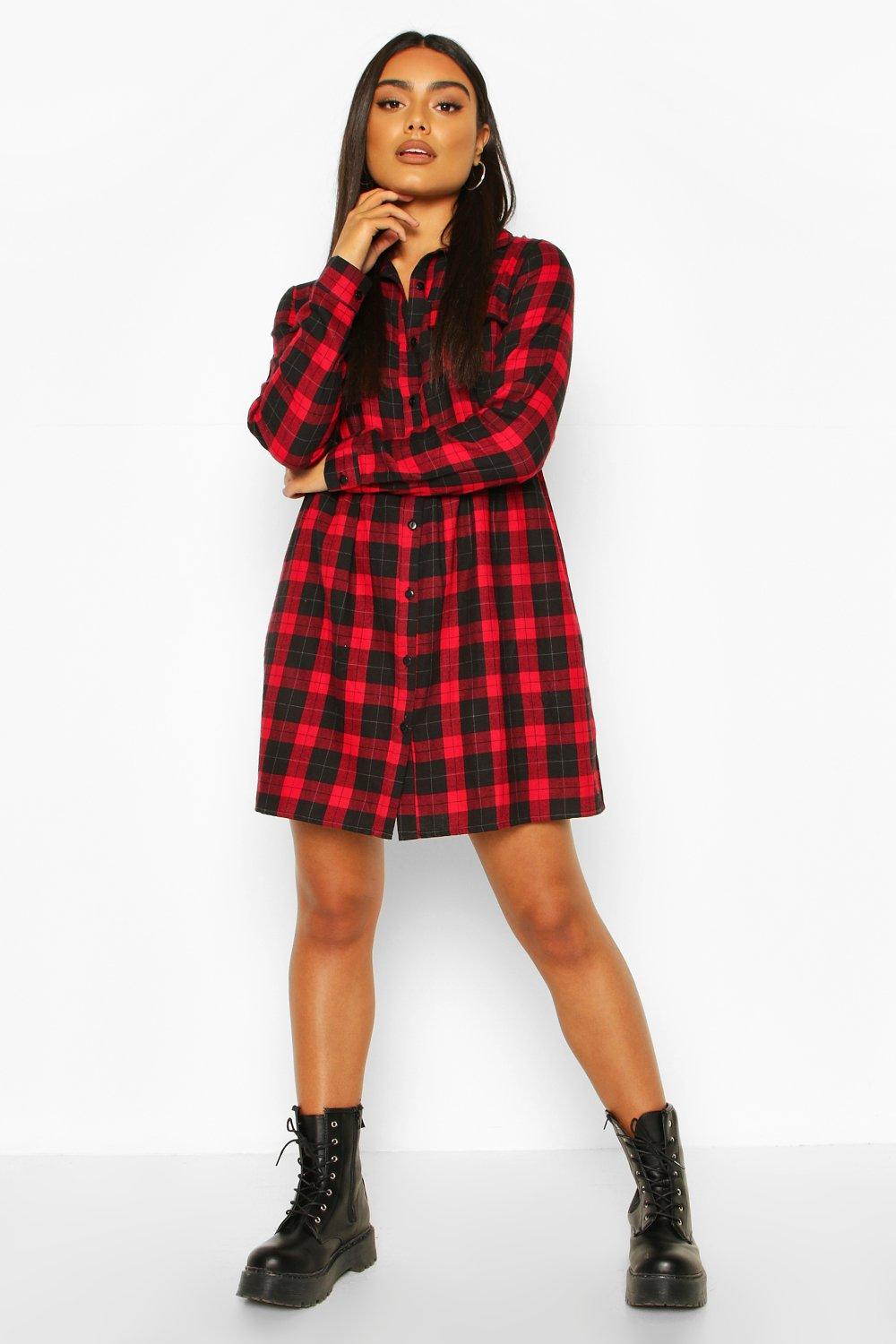 checked tartan dress