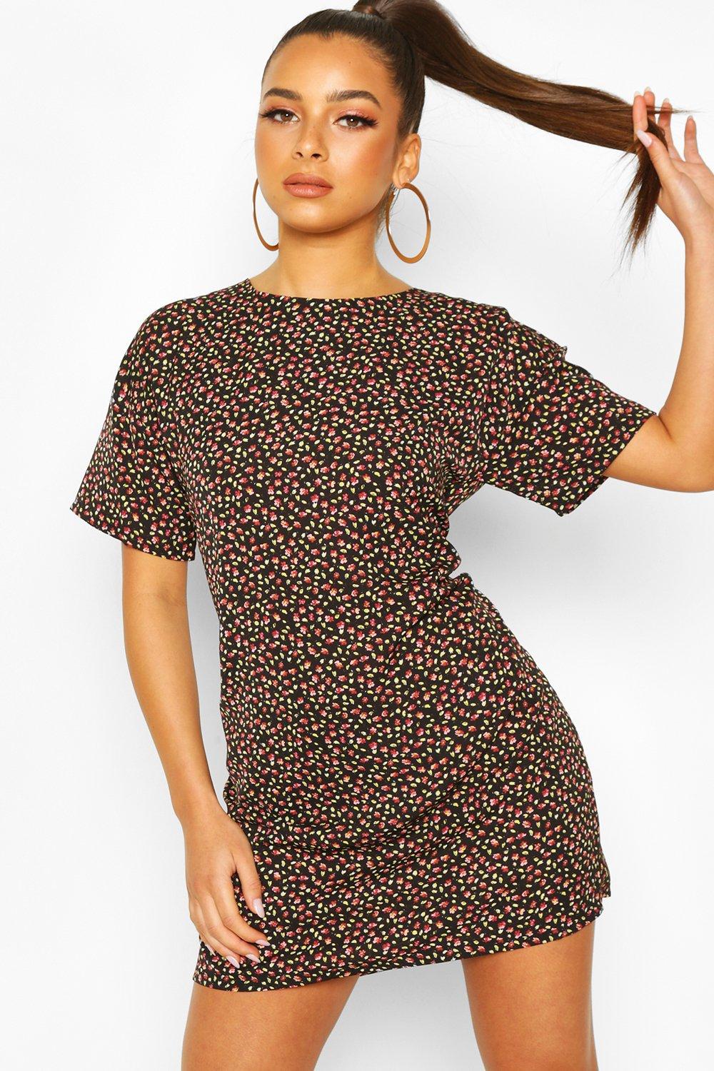 boohoo floral shift dress