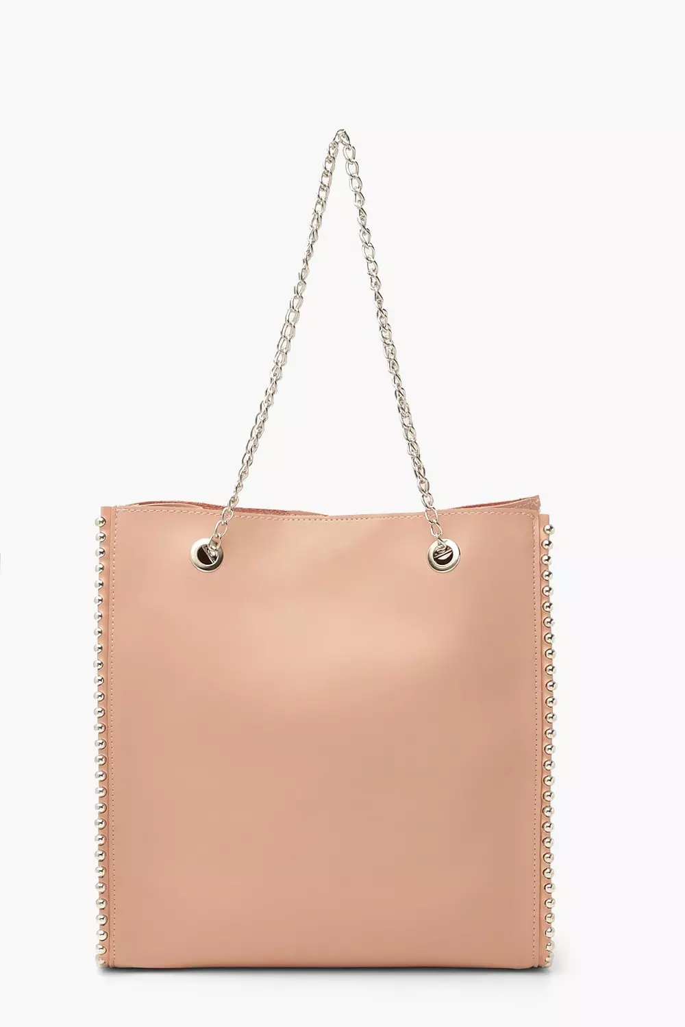 Premium PU & Metal Bead Detail Tote Bag