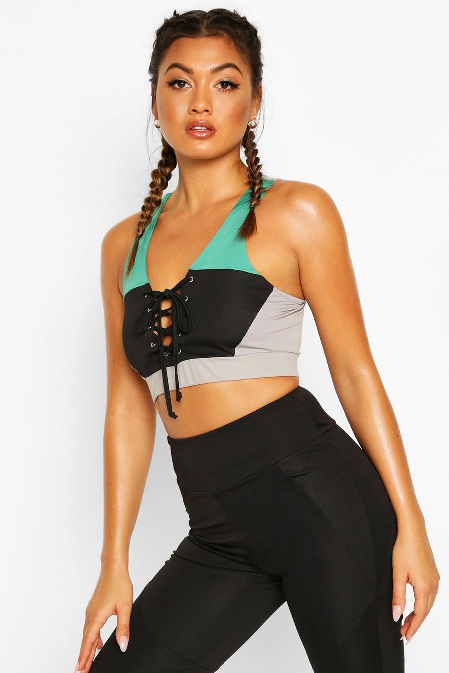 Fit Lace Up Sports Bra image number 1