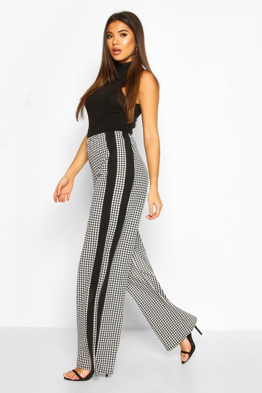 Dogtooth Side Panel Wide Leg Trouser image number 1