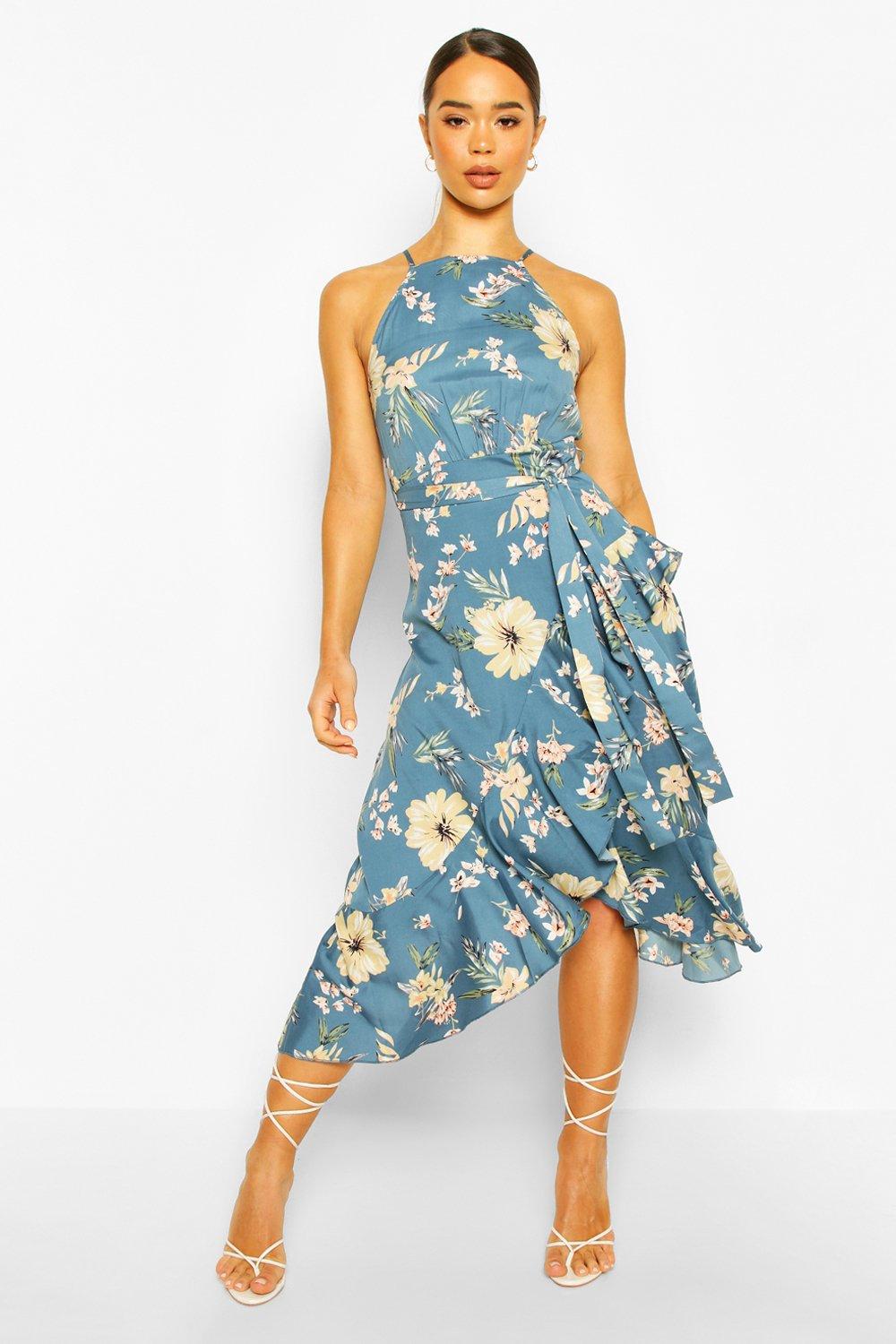 boohoo navy floral dress