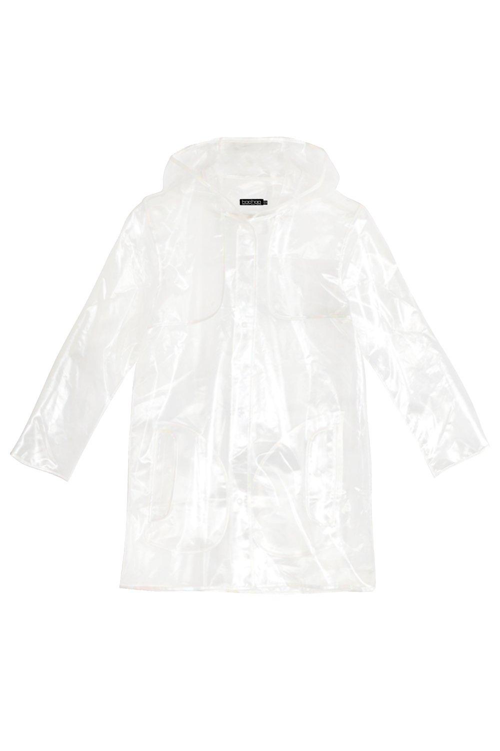 Clear raincoat boohoo hotsell