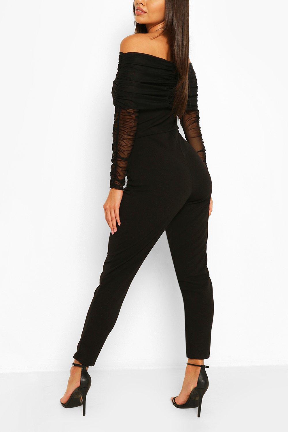 Black skinny leg jumpsuit online