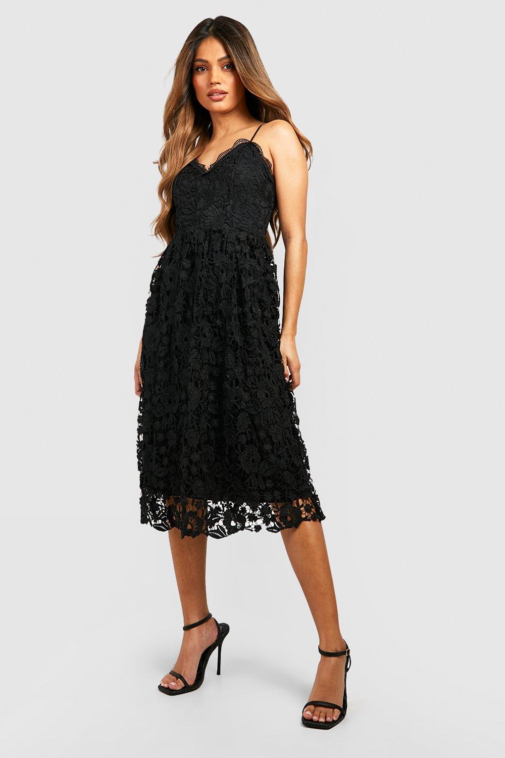 Boohoo exclusive lace midi on sale dress