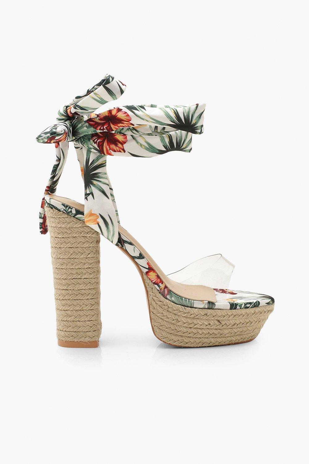 Espadrille platform heels 2025