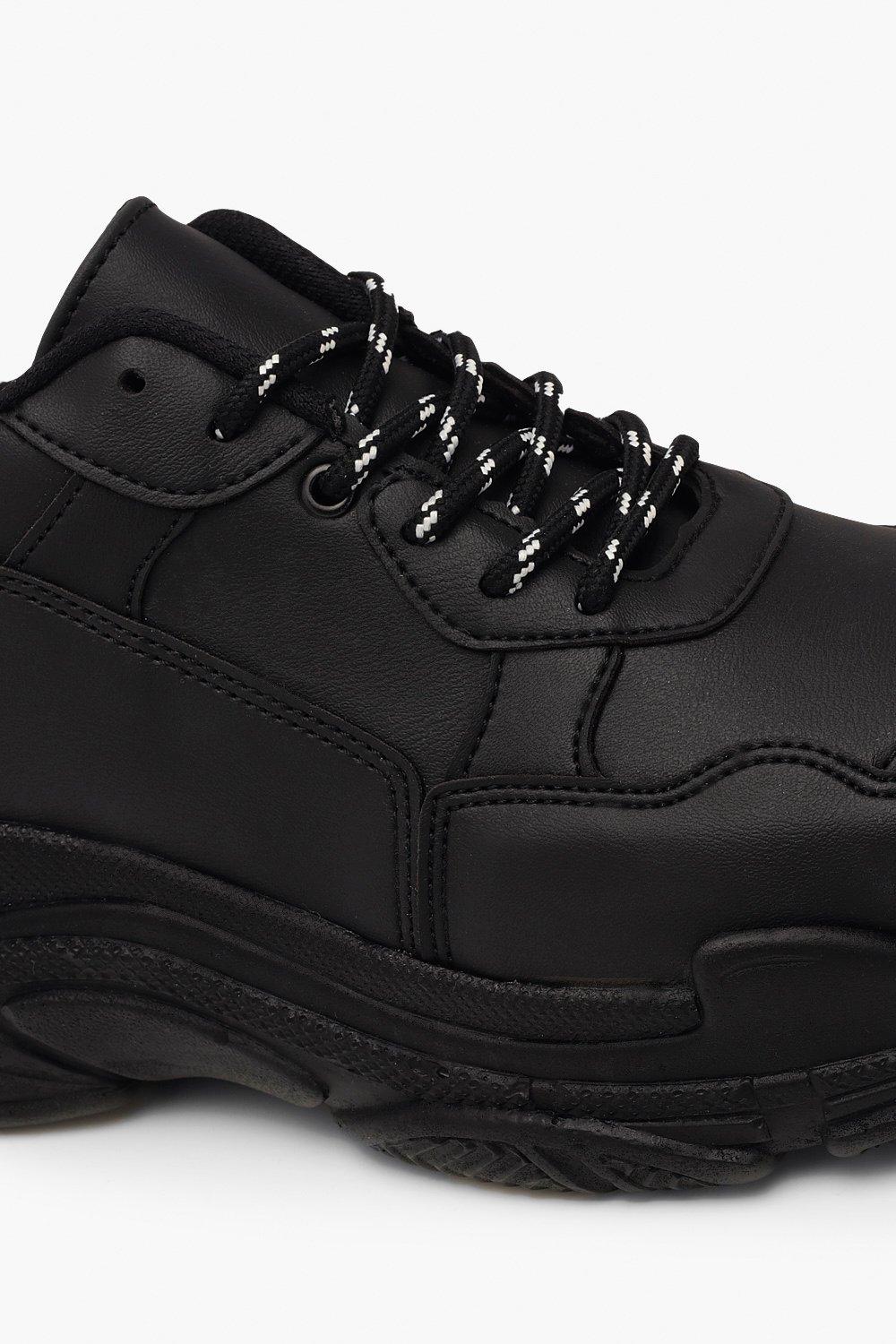 chunky black platform trainers