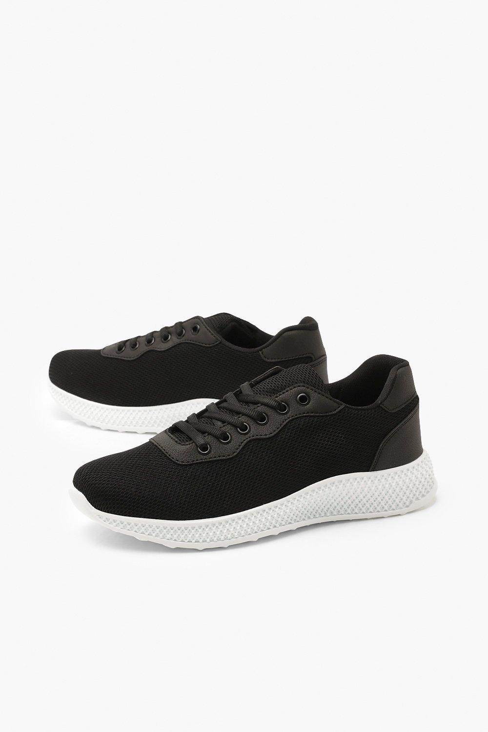 Basic black clearance trainers