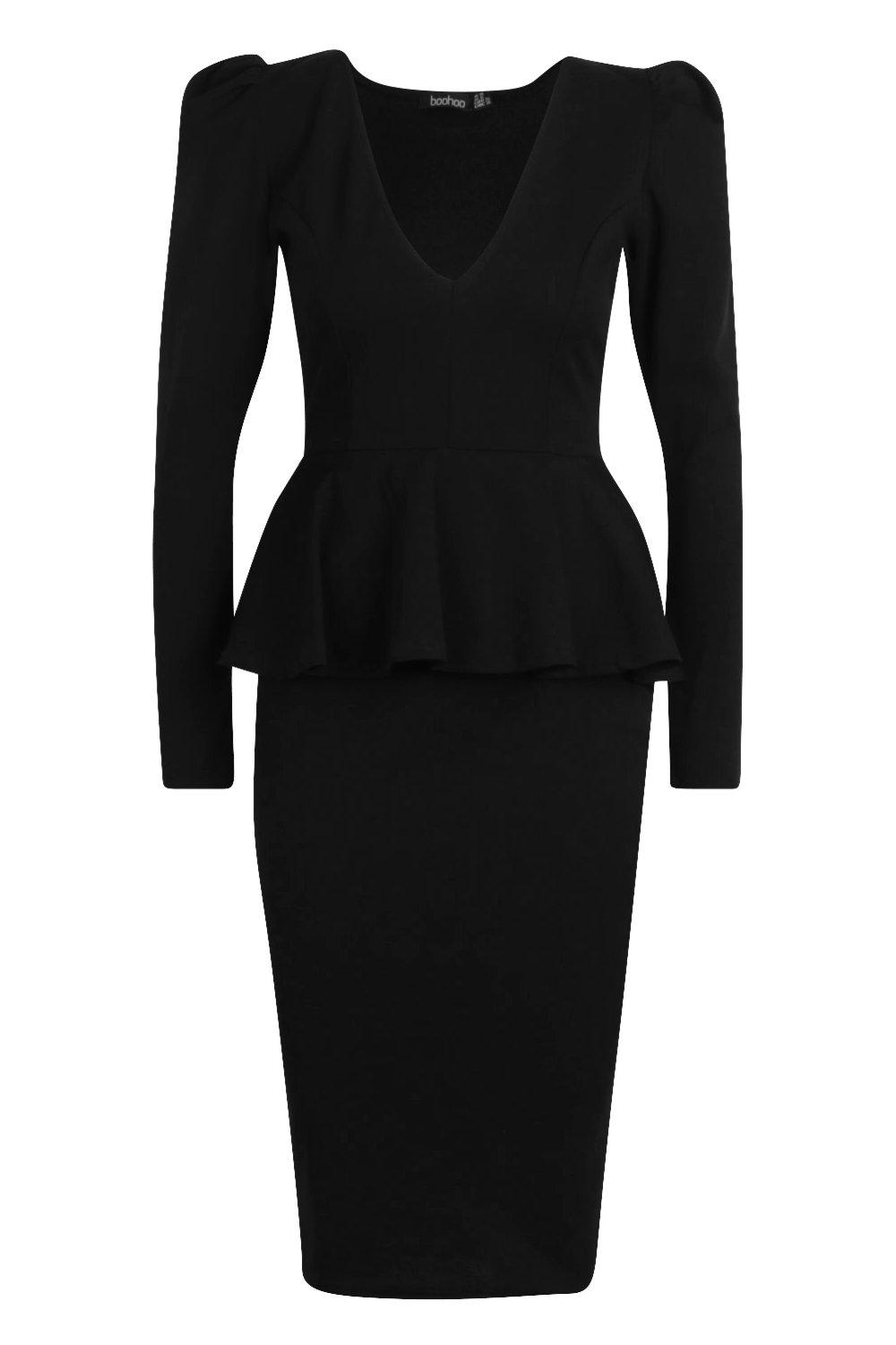 Structured peplum hot sale dress