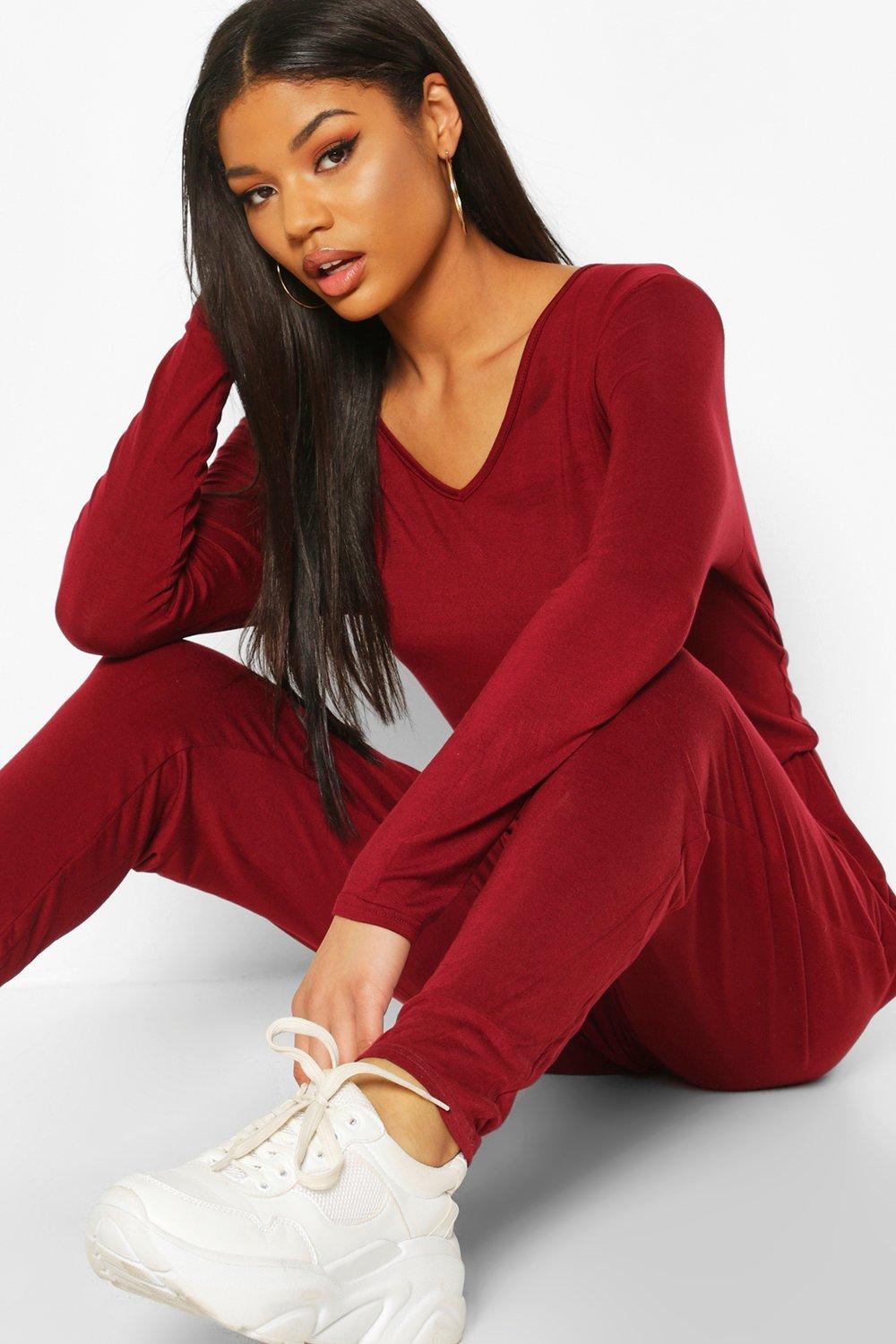 boohoo jersey jumpsuit