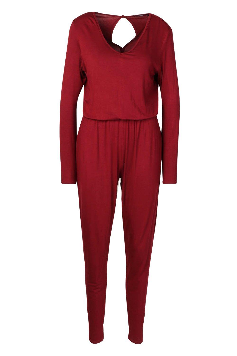 Long sleeve jersey jumpsuit hotsell