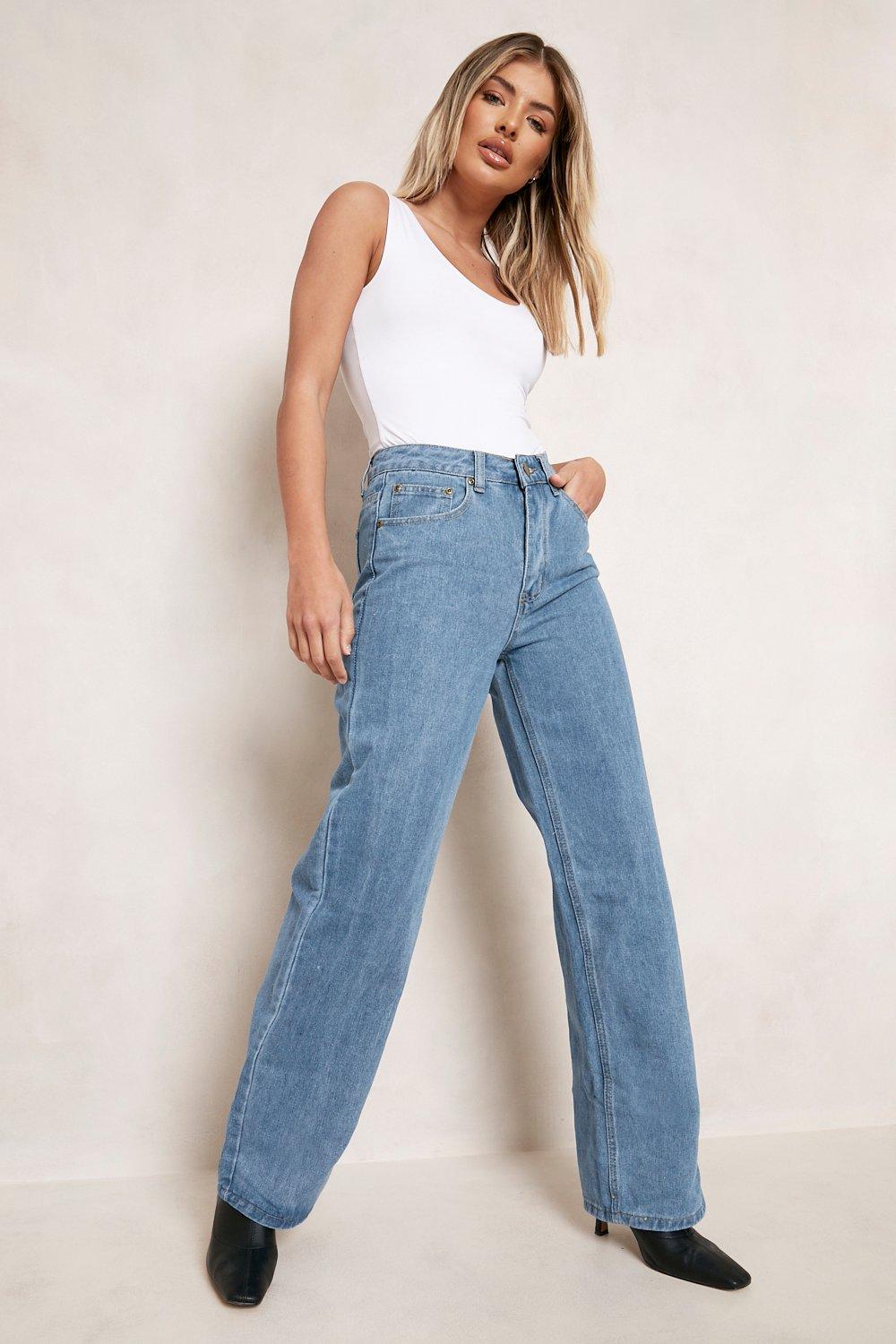 Basics High Waist Wide Leg Jeans