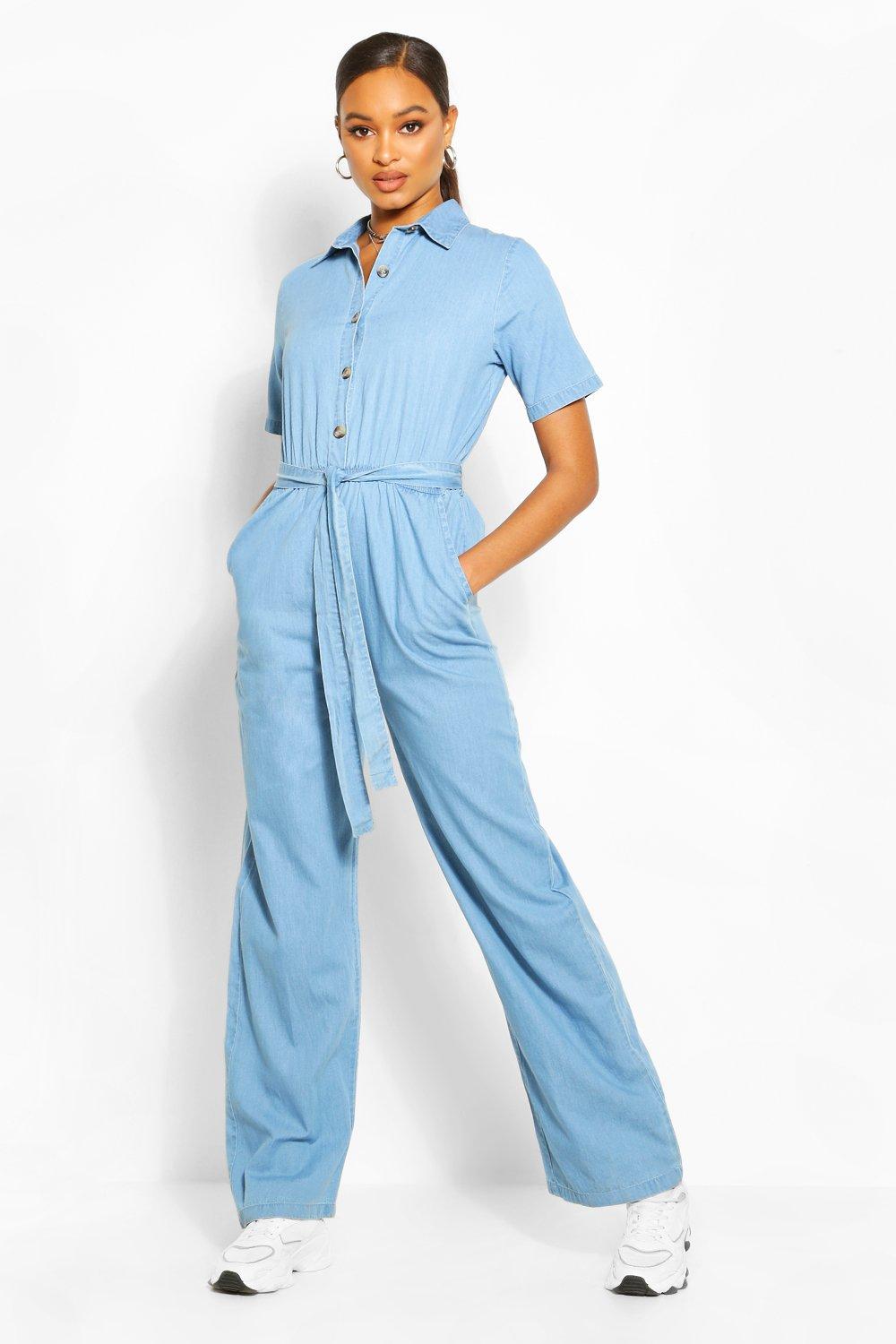 lightweight denim jumpsuit