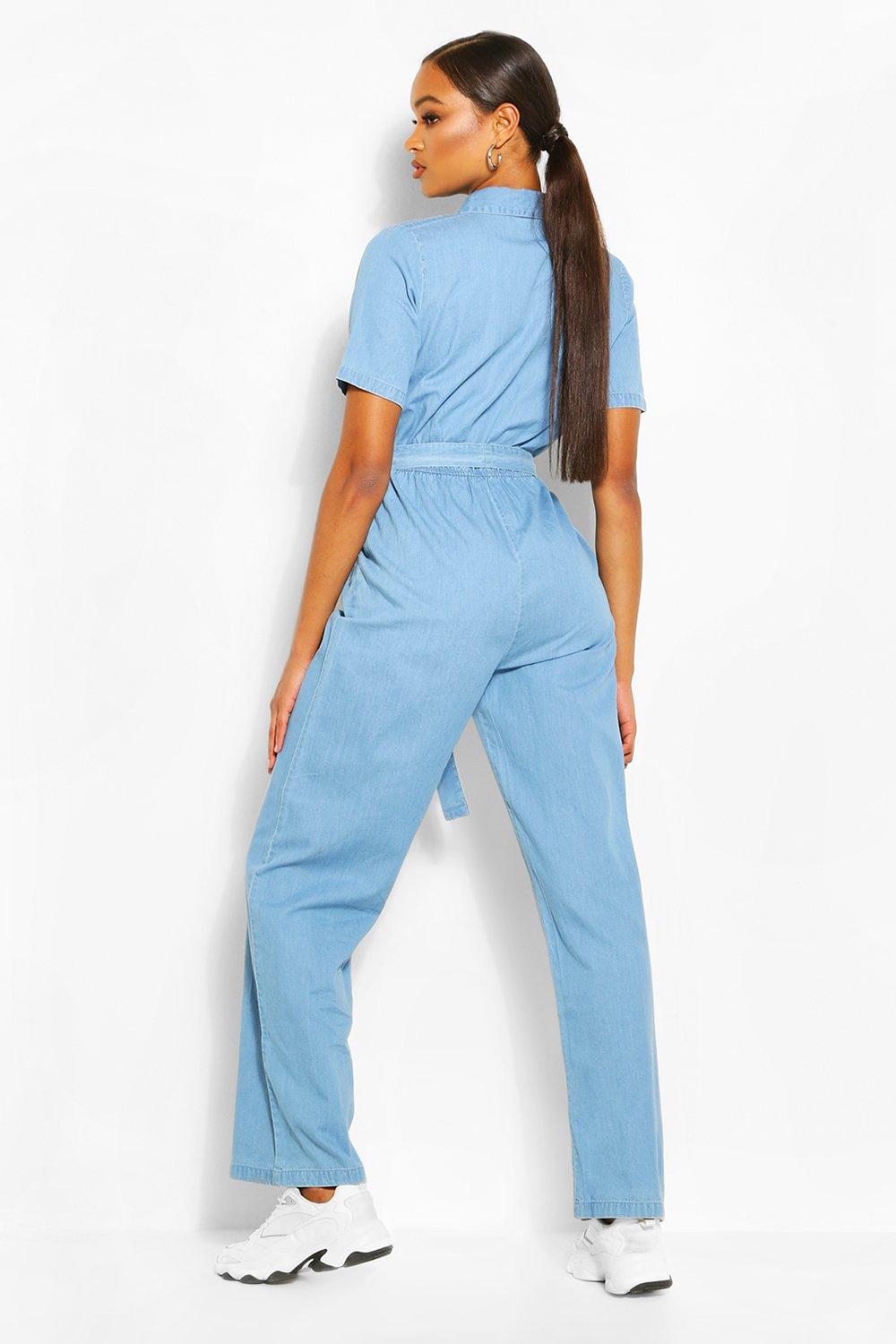 light blue jumpsuit