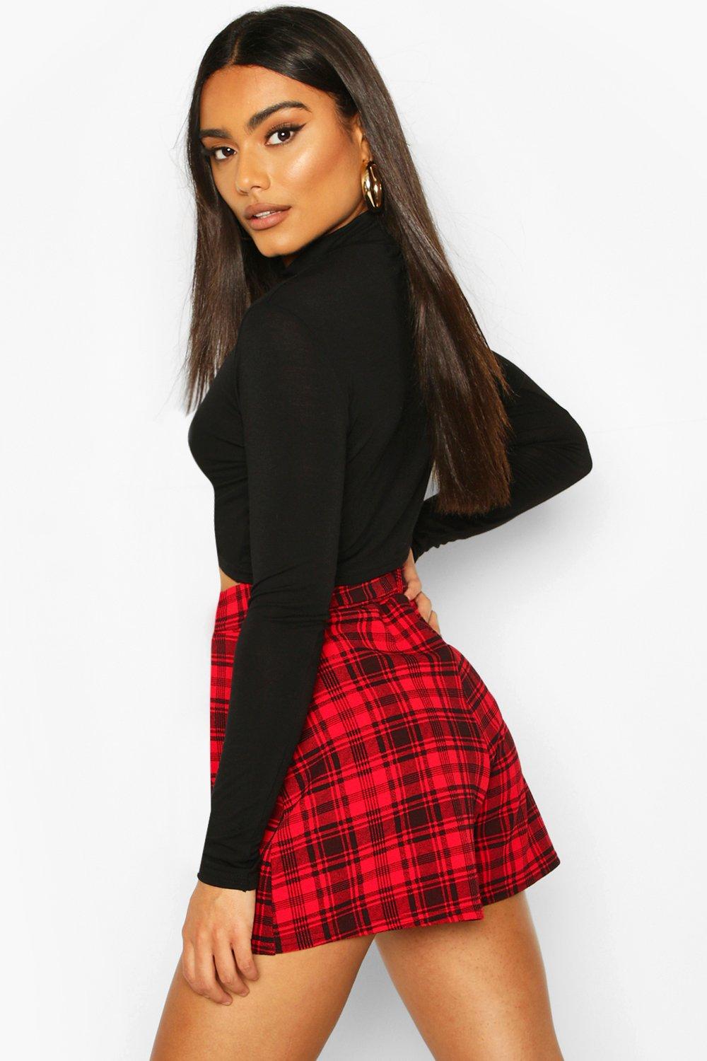 Red on sale tartan shorts