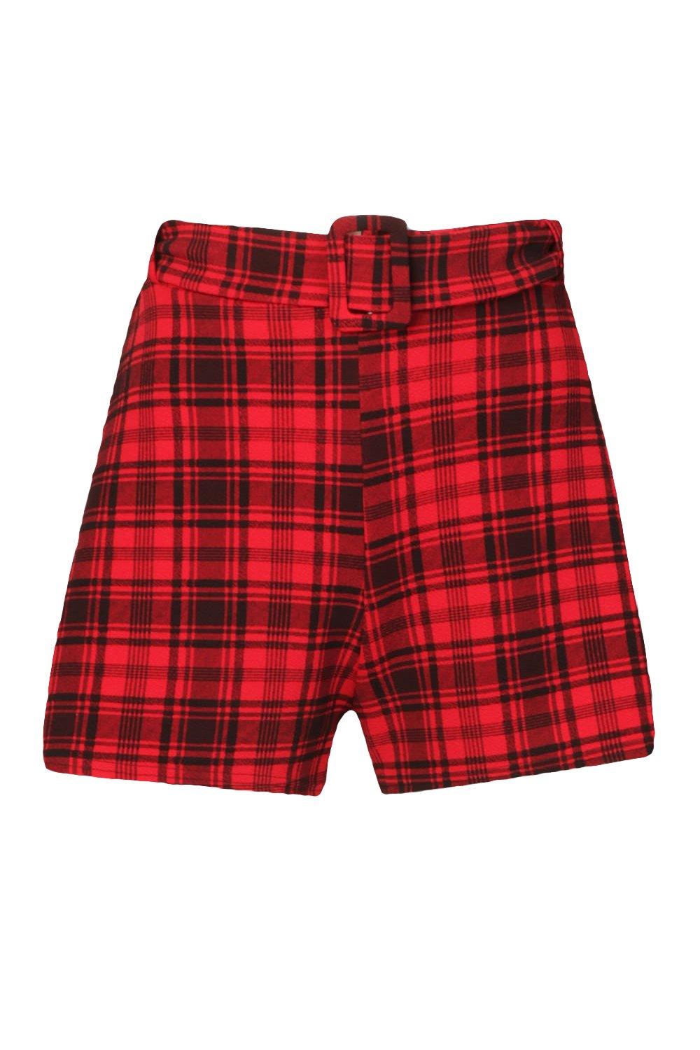 Red tartan clearance shorts ladies